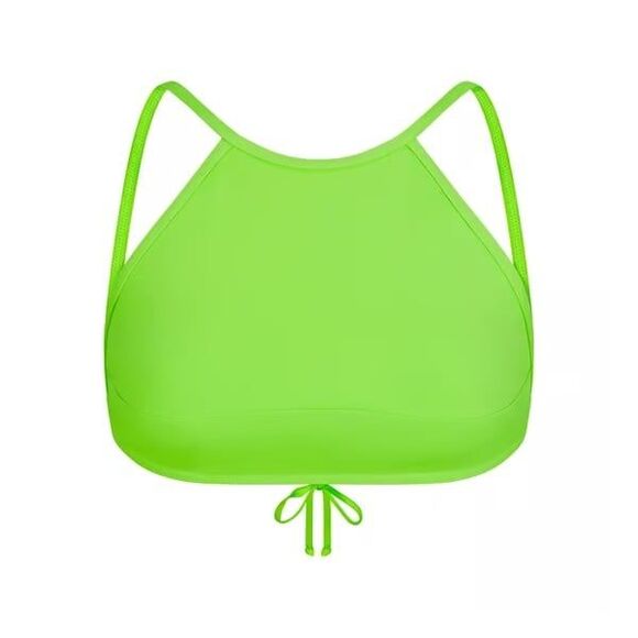 Skims Signature Swim High Neck Top Neon Green Size XXS - Picture 1 of 8